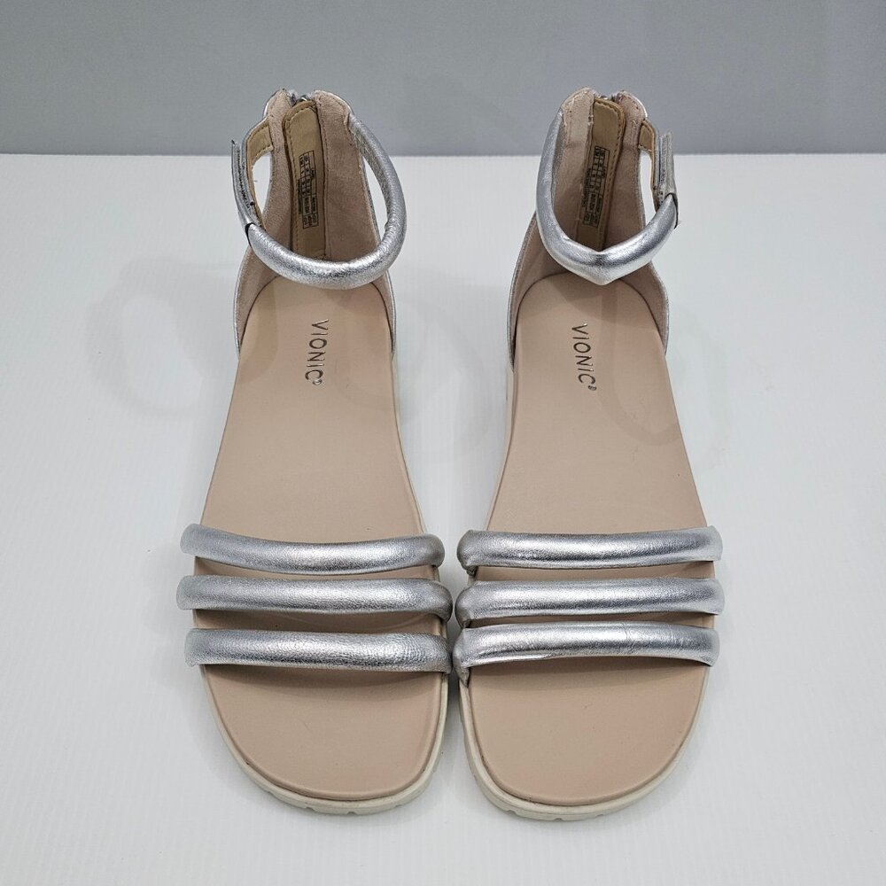 Vionic Silver Ankle-Strap Sandals